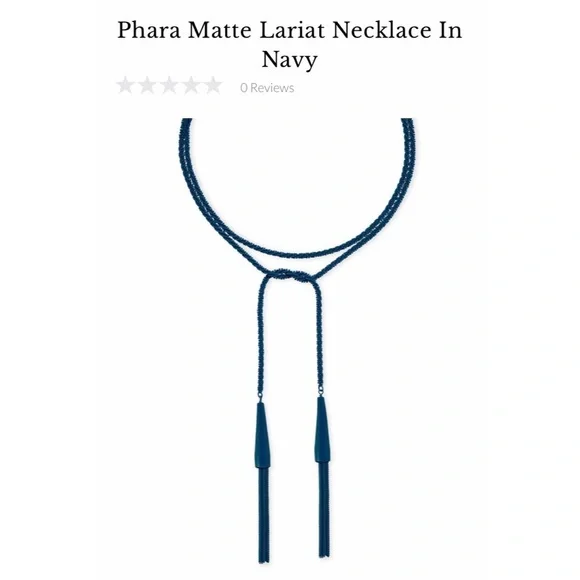 Kendra Scott Phara Tassel Necklace in Matte Navy - Picture 1 of 9